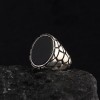 925 Sterling Silver Men's Ring with Onyx Stone