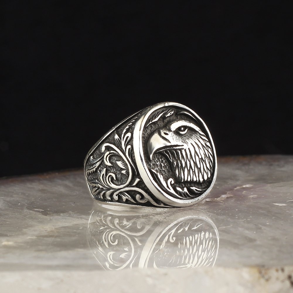 Eagle Model 925 Sterling Silver Men's Ring