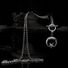925 Sterling Silver Men's Necklace with Star and Crescent