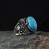 925 Sterling Silver Men's Ring with Turquoise Stone