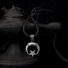 925 Sterling Silver Men's Necklace with Star and Crescent Name Written
