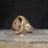 925 Sterling Silver Letter Ring with Rhodium Plated Zircon Stone