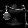 925 Sterling Silver Men's Necklace with Ayetel Kursi Written