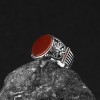 925 Sterling Silver Men's Ring with Agate Stone