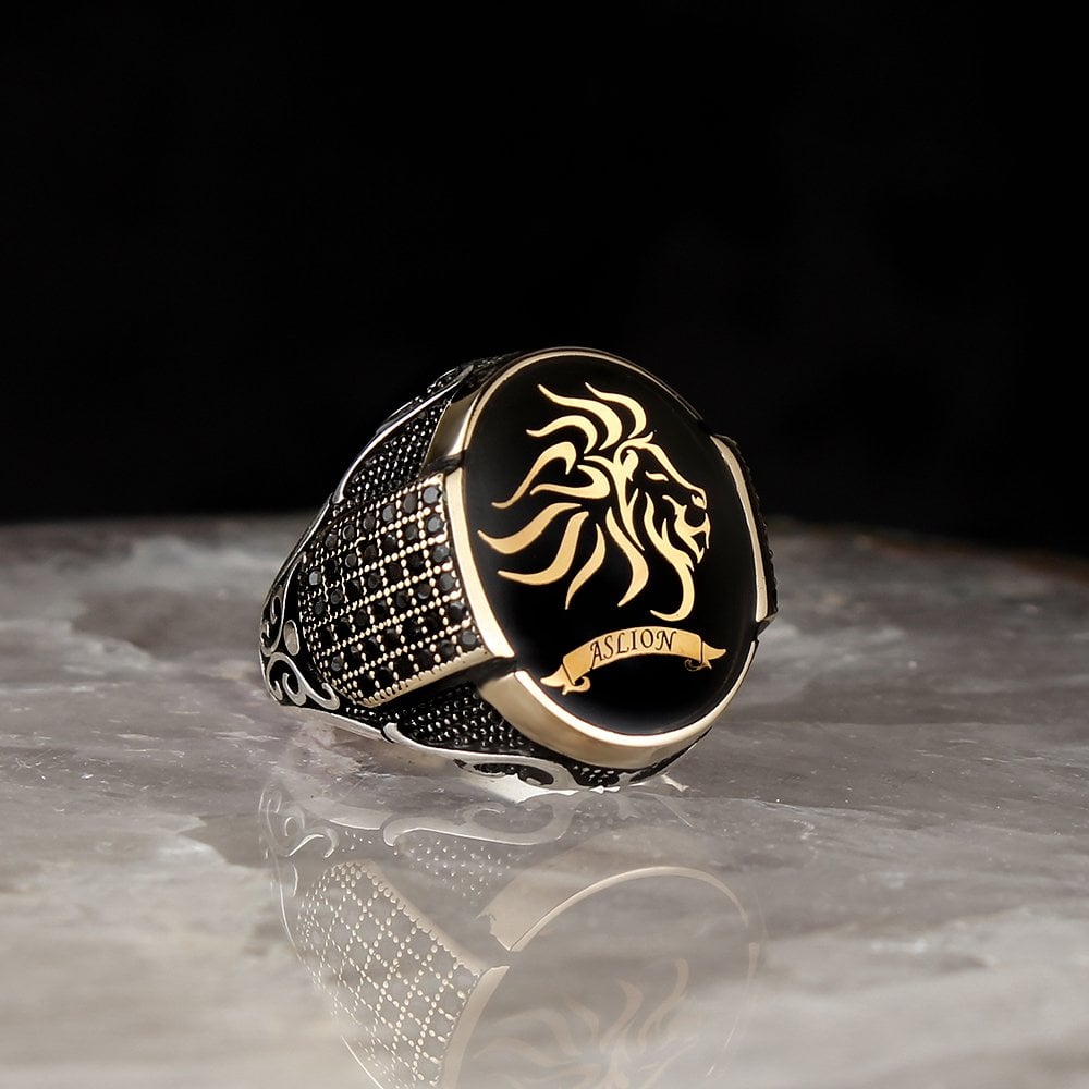 925 Sterling Silver Ring with Personalized Logo and Text