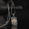 925 Sterling Silver Men's Necklace with Lion Symbol