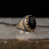 Onyx Stone Men's Silver Ring