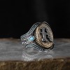 925 Sterling Silver Men's Ring with Personalized Letters