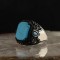 925 Sterling Silver Men's Ring with Turquoise Stone