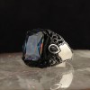925 Sterling Silver Men's Ring with Mystic Topaz Stone
