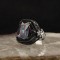 925 Sterling Silver Men's Ring with Mystic Topaz Stone