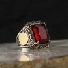 925 Sterling Silver Men's Ring with Zircon Stone