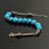 925 Sterling Silver Bracelet with Turquoise Stone and Silver Chain