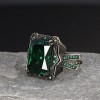 925 Sterling Silver Men's Ring with Zircon Stone