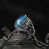 Scorpion King Crystal Cut Zircon Stone 925 Sterling Silver Men's Ring