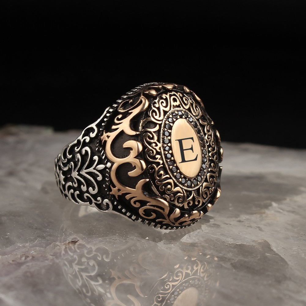 Letter Written 925 Sterling Silver Men's Ring