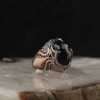 925 Sterling Silver Men's Ring with Rhodium Cut Zircon Stone