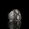 Hand Engraved  925 Sterling Silver Men's Ring