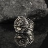 Antique Model Wolf Symbol 925 Sterling Silver Men's Ring