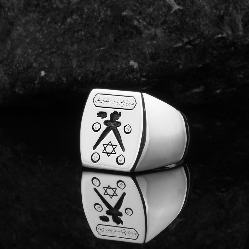 Barbaros Hayrettin Pasha Flag Model 925 Sterling Silver Men's Ring