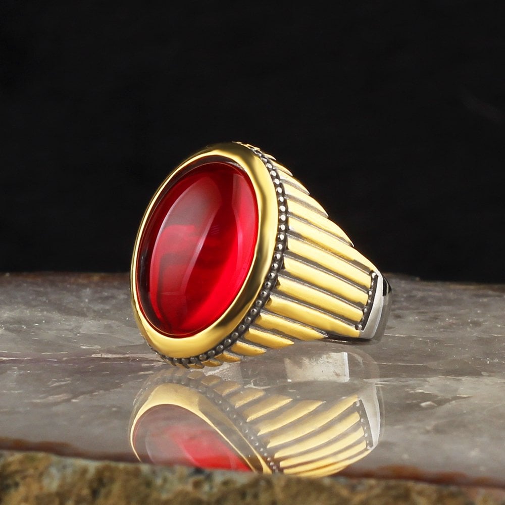 Blue Topaz Stone Rhodium Plated 925 Sterling Silver Men's Ring