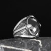925 Sterling Silver Zircon Stone Men's Ring