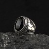925 Sterling Silver Men's Ring with Tiger Eye Stone