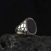 925 Sterling Silver Men's Ring with Onyx Stone