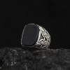 925 Sterling Silver Men's Ring with Onyx Stone