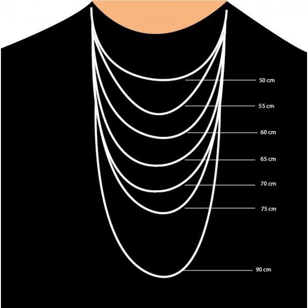 925 Sterling Silver Men's Necklace with Star and Crescent