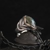 925 Sterling Silver Men's Ring with Labradorite Stone