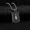 925 Sterling Silver Men's Necklace with Bullet Symbol