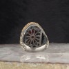 925 Sterling Silver Letter Ring with Rhodium Plated Zircon Stone