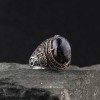 925 Sterling Silver Men's Ring with Pietersite Stone