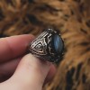 925 Sterling Silver Men's Ring with Labradorite Stone
