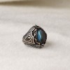 925 Sterling Silver Men's Ring with Labradorite Stone