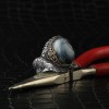 925 Sterling Silver Men's Ring with Pietersite Stone