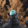 925 Sterling Silver Men's Ring with Turquoise Stone