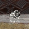 Compass Model 925 Sterling Silver Men's Ring