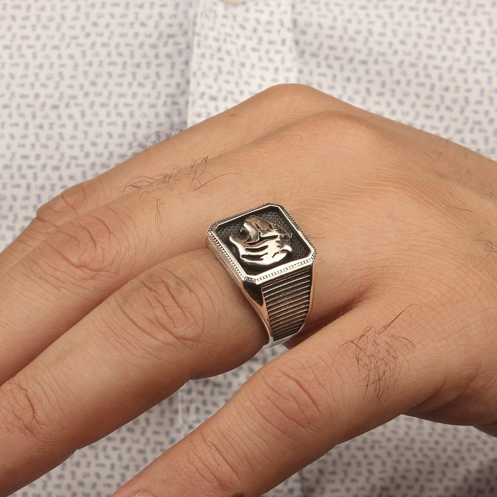 925 Sterling Silver Men's Ring with Pars Symbol
