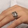 925 Sterling Silver Men's Ring with Pars Symbol