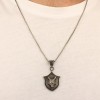 Wolf Head 925 Sterling Silver Men's Necklace