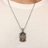 925 Sterling Silver Men's Necklace with Lion Symbol