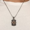 Wolf Head 925 Sterling Silver Men's Necklace