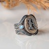 925 Sterling Silver Men's Ring with Personalized Letters