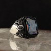 925 Sterling Silver Men's Ring with Mystic Topaz Stone