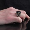 925 Sterling Silver Men's Ring with Mystic Topaz Stone