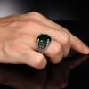 Chain Series 925 Sterling Zircon Stone Men's Silver Ring