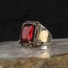 925 Sterling Silver Men's Ring with Zircon Stone