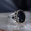 Chain Series 925 Sterling Zircon Stone Men's Silver Ring